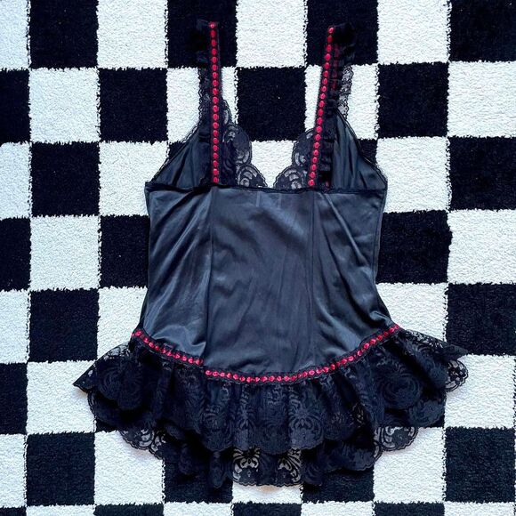 Vintage Black and Red Babydoll - Picture 2 of 3